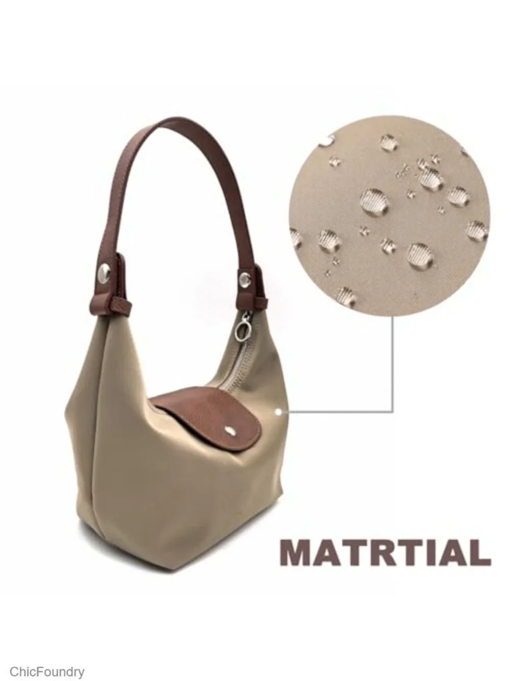 Nylon Crossbody Bag Shoulder Purses with 2 Straps Minimalist Dumpling Design